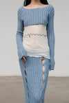 BASERANGE Pullover KNMAP-CO-AU23 Blue Mix